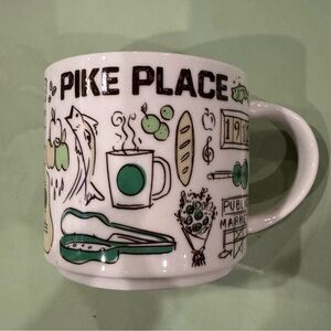 Pike Place White and Green Mug- starbucks you are here